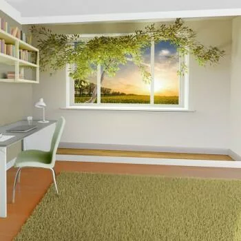 Fototapeta 3D - drzewo w pokoju