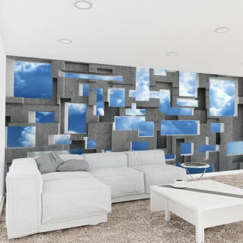 Fototapeta 3D na wymiar - betonowa mozaika