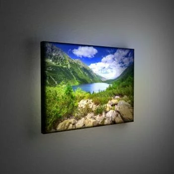 Obraz podświetlany LED - morskie oko