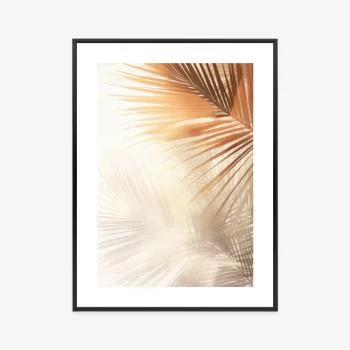 Plakat w ramie - tropikalne liście palmowe z cieniem - obrazek 3