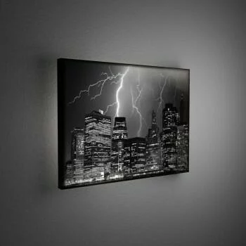 Obraz podświetlany LED - Burza nad Manhattanem