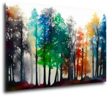 Obraz - kolorowe drzewa - drugi wariant