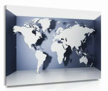 Obraz przestrzenny - Mapa Świata 3D