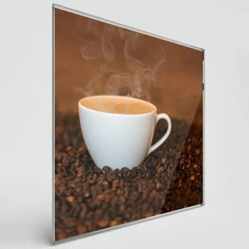 Obraz kwadratowy na szkle do kuchni - aromatyczna kawa