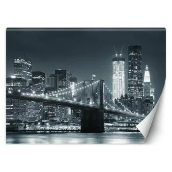 Fototapeta, Nowy Jork Most Brookliński czarno-biały - obrazek 2