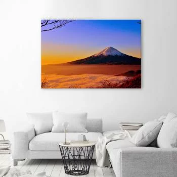 Obraz na płótnie, Góra Fuji skąpana w słońcu
