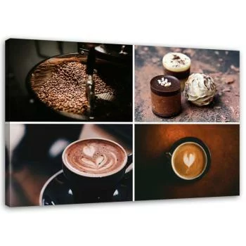 Obraz na płótnie, Kawa i słodycze - obrazek 2