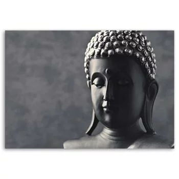 Obraz na płótnie, Budda na szarym tle - obrazek 3