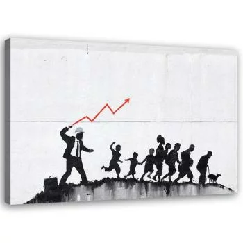 Obraz na płótnie, Banksy Ekomoniczna polityka - obrazek 2