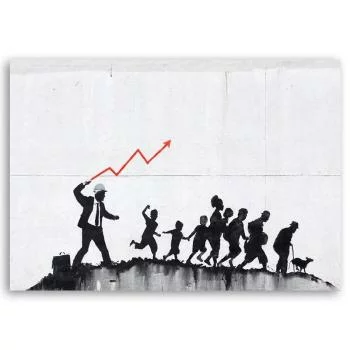 Obraz na płótnie, Banksy Ekomoniczna polityka - obrazek 3