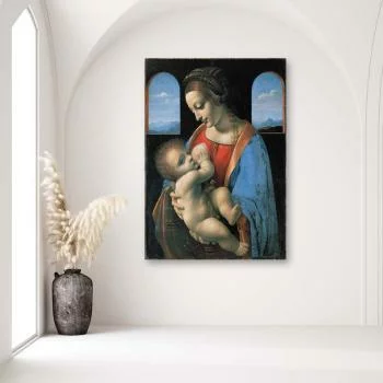 Obraz na płótnie, Madonna Litta - Da Vinci reprodukcja