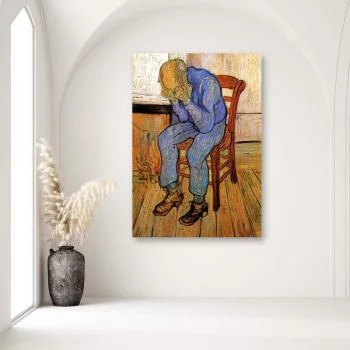 Obraz na płótnie, Stary człowiek w smutku - V. van Gogh reprodukcja