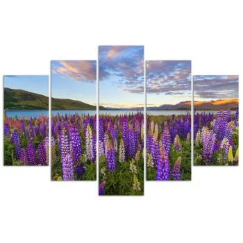 Obraz pięcioczęściowy na płótnie, Zapach lawendy - obrazek 3