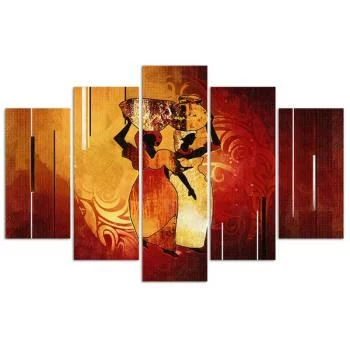 Obraz pięcioczęściowy na płótnie, Afrykańskie upały - obrazek 3