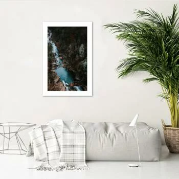 Plakat, Rzeka w lesie