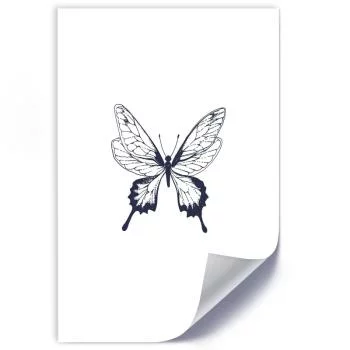 Plakat, Narysowany motyl - obrazek 2