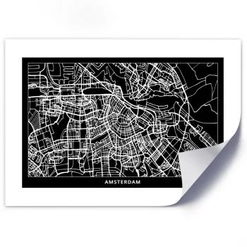 Plakat, Plan miasta Amsterdam - obrazek 2