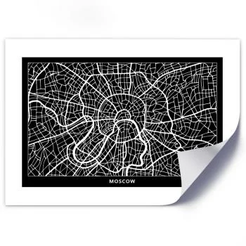 Plakat, Plan miasta Moskwa - obrazek 2