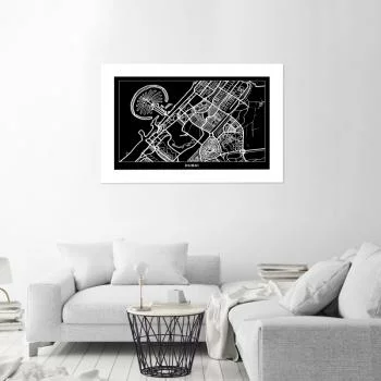 Plakat, Plan miasta Dubaj