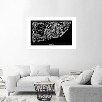 Plakat, Plan miasta Lizbona