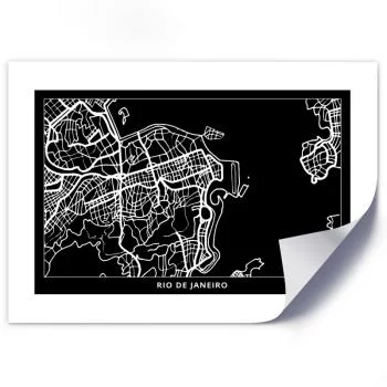Plakat, Plan miasta Rio De Janeiro - obrazek 2