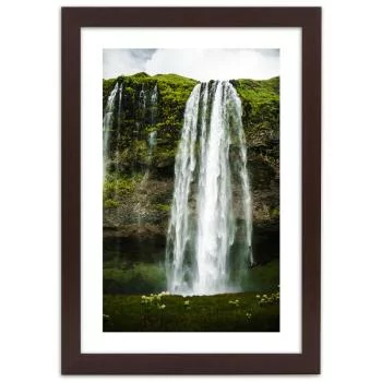 Obraz w ramie, Wodospad w zielonych górach - obrazek 3