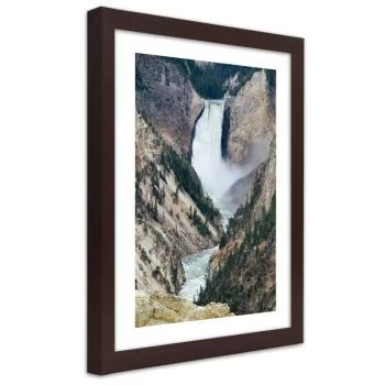 Obraz w ramie, Wielki wodospad w górach - obrazek 2