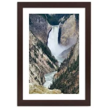 Obraz w ramie, Wielki wodospad w górach - obrazek 3