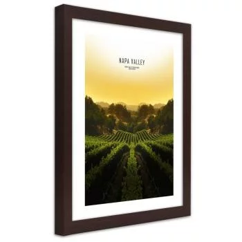 Obraz w ramie, Winnice w Napa Vallley - obrazek 2