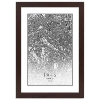 Obraz w ramie, Plan Paryża - obrazek 3