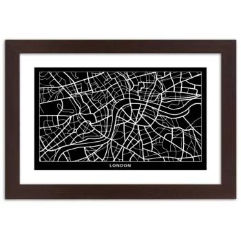 Obraz w ramie, Plan miasta Londyn - obrazek 3