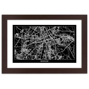 Obraz w ramie, Plan miasta Warszawa - obrazek 3