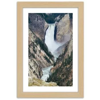 Obraz w ramie, Wielki wodospad w górach - obrazek 3