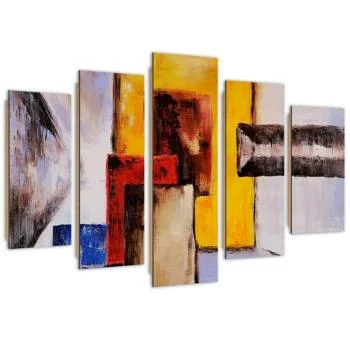 Obraz pięcioczęściowy Deco Panel, Żółta bryła - obrazek 2