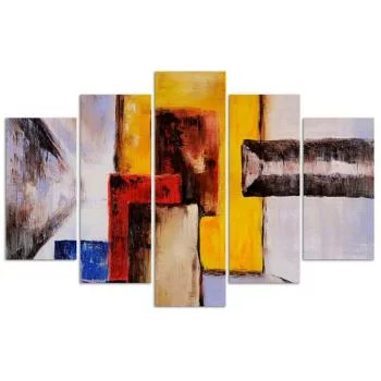 Obraz pięcioczęściowy Deco Panel, Żółta bryła - obrazek 3