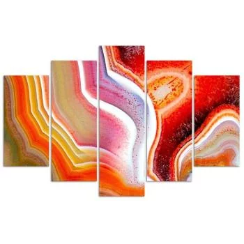 Obraz pięcioczęściowy Deco Panel, Taniec neonów - obrazek 3
