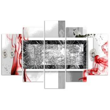 Obraz pięcioczęściowy Deco Panel, Eksplozja czerwieni - obrazek 3