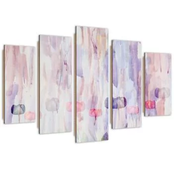 Obraz pięcioczęściowy Deco Panel, Liliowa abstrakcja - obrazek 2