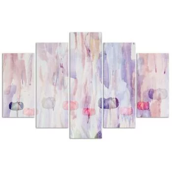 Obraz pięcioczęściowy Deco Panel, Liliowa abstrakcja - obrazek 3