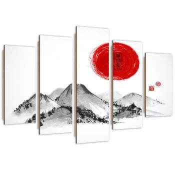 Obraz pięcioczęściowy Deco Panel, Słońce nad Japonią - obrazek 2