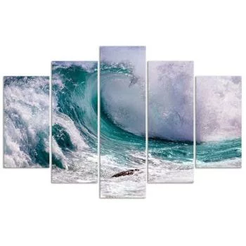 Obraz pięcioczęściowy Deco Panel, Spieniona fala - obrazek 3
