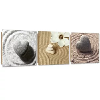Zestaw obrazów Deco Panel, Serce na piasku - obrazek 2