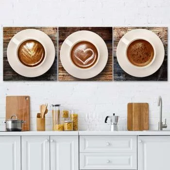 Zestaw obrazów Deco Panel, Artystyczna kawa