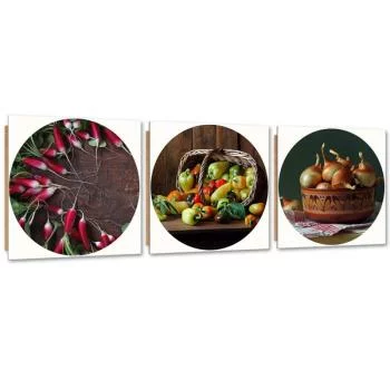 Zestaw obrazów Deco Panel, Świeże warzywa w koszu - obrazek 2