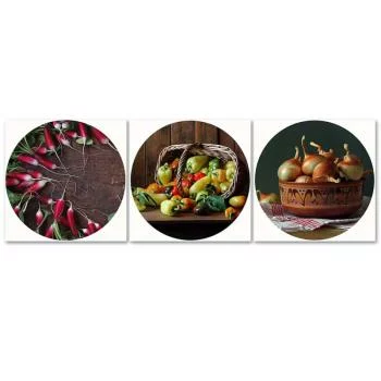 Zestaw obrazów Deco Panel, Świeże warzywa w koszu - obrazek 3