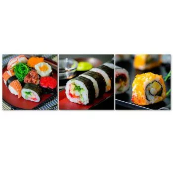 Zestaw obrazów Deco Panel, Kolorowe sushi - obrazek 3