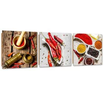 Zestaw obrazów Deco Panel, Ostre przyprawy z papryczki chili - obrazek 2