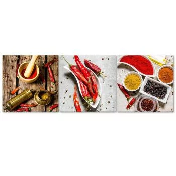 Zestaw obrazów Deco Panel, Ostre przyprawy z papryczki chili - obrazek 3