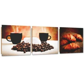 Zestaw obrazów Deco Panel, Kawa i rogaliki - obrazek 2