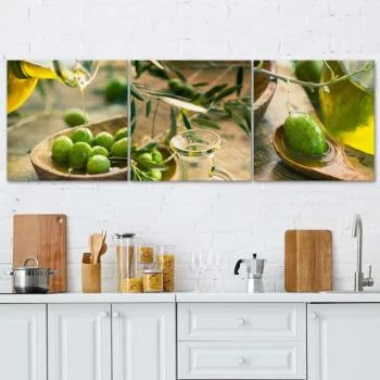 Zestaw obrazów Deco Panel, Oliwa i zielone oliwki
